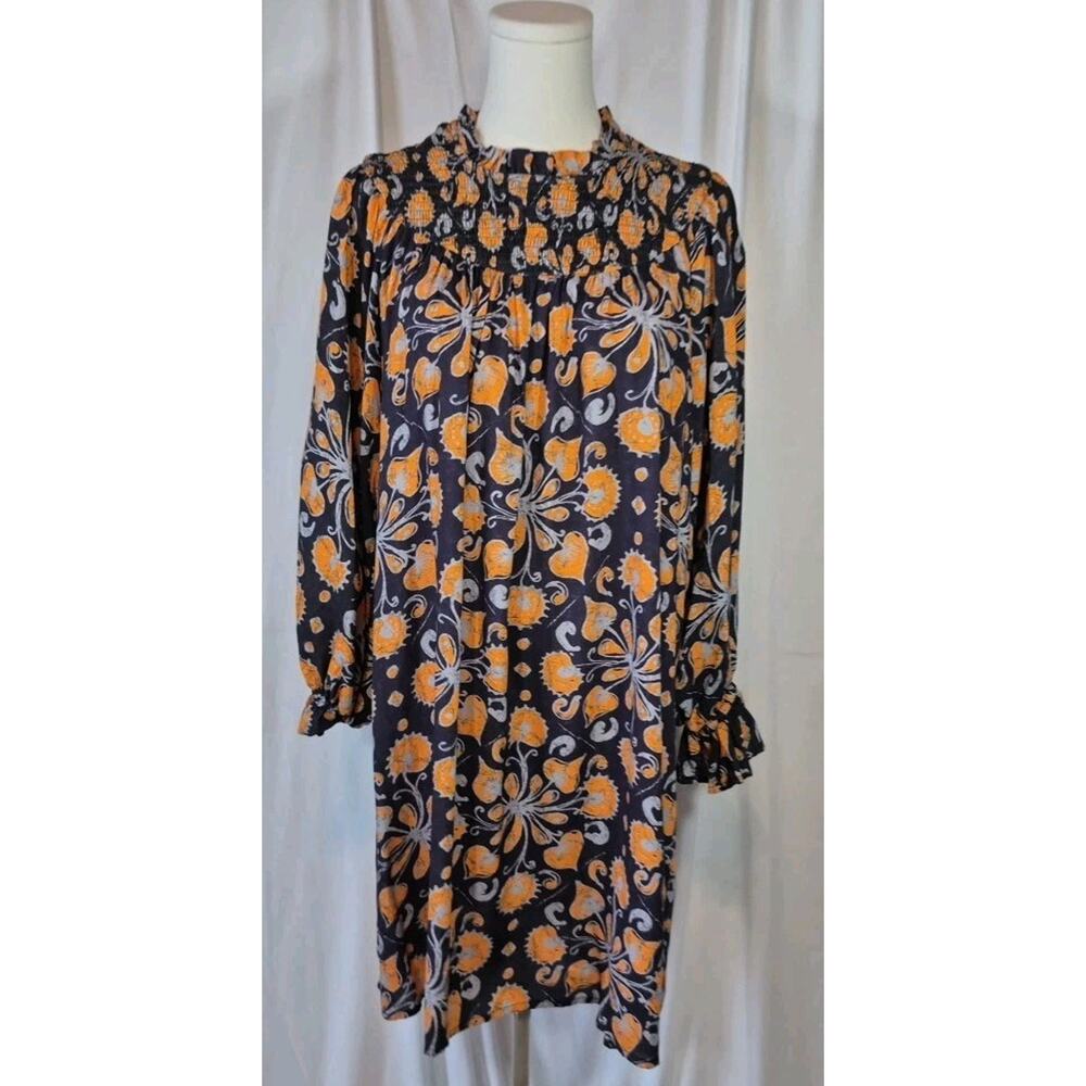 Anthropologie Porridge Isabel Orange Floral Mini Dress XS - Picture 2 of 10